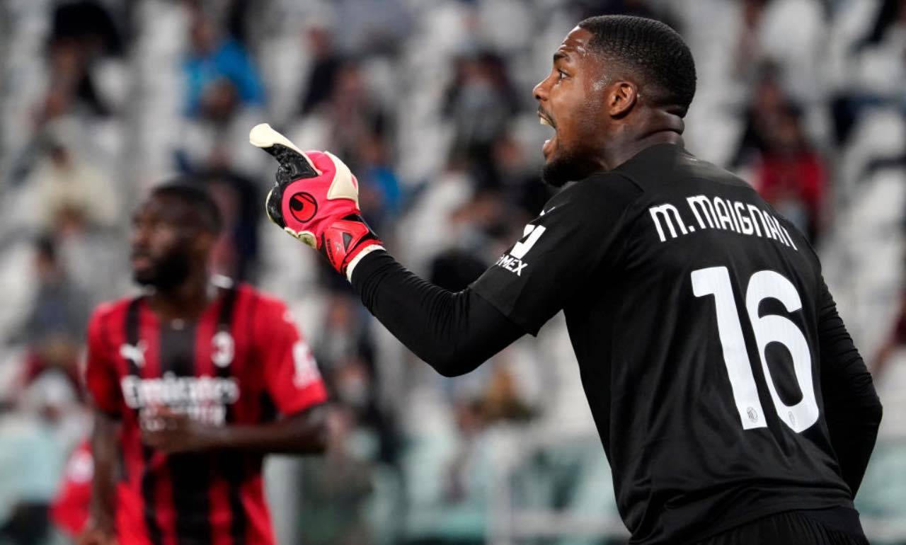 Maignan in Juventus-Milan