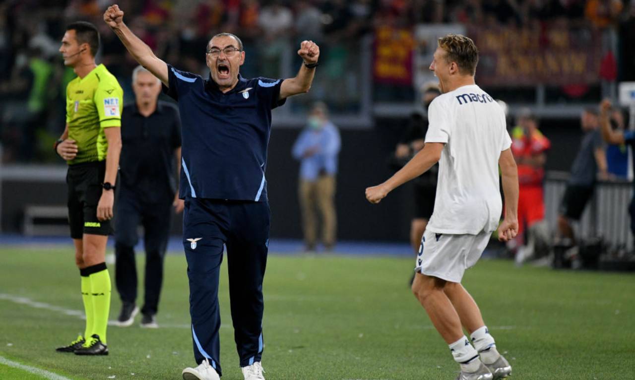 Sarri esulta