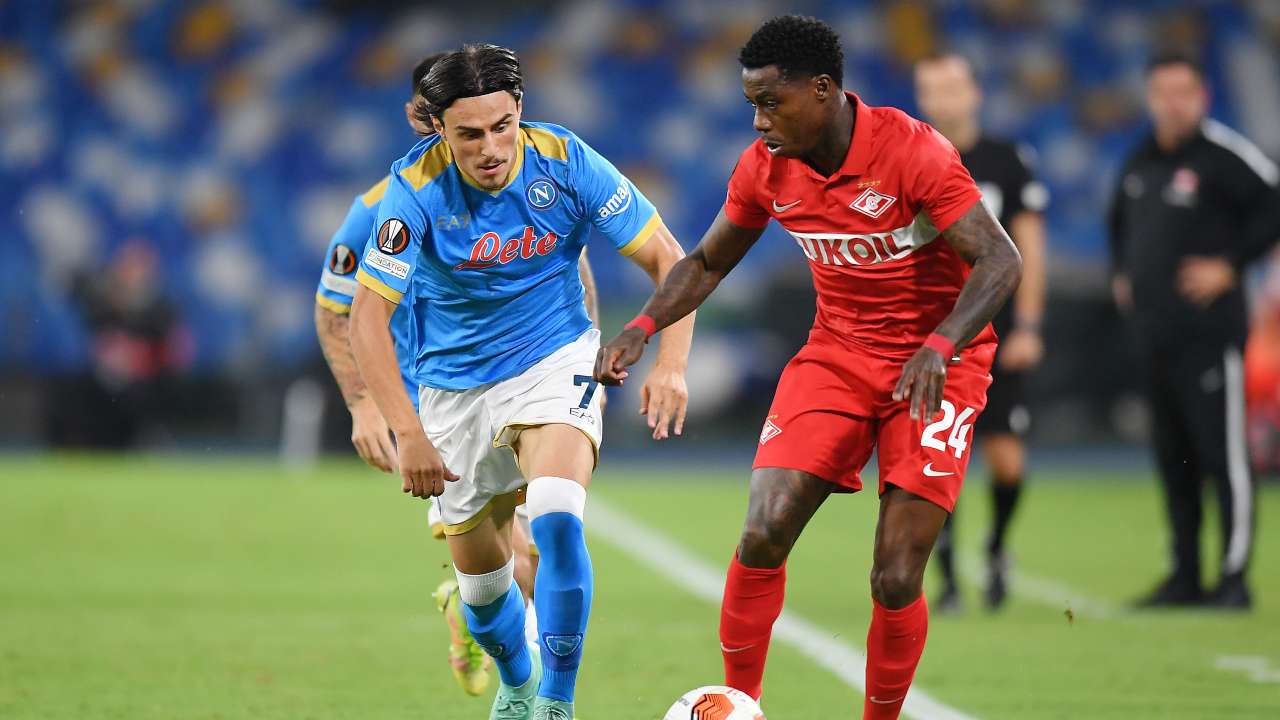 Napoli-Spartak in campo