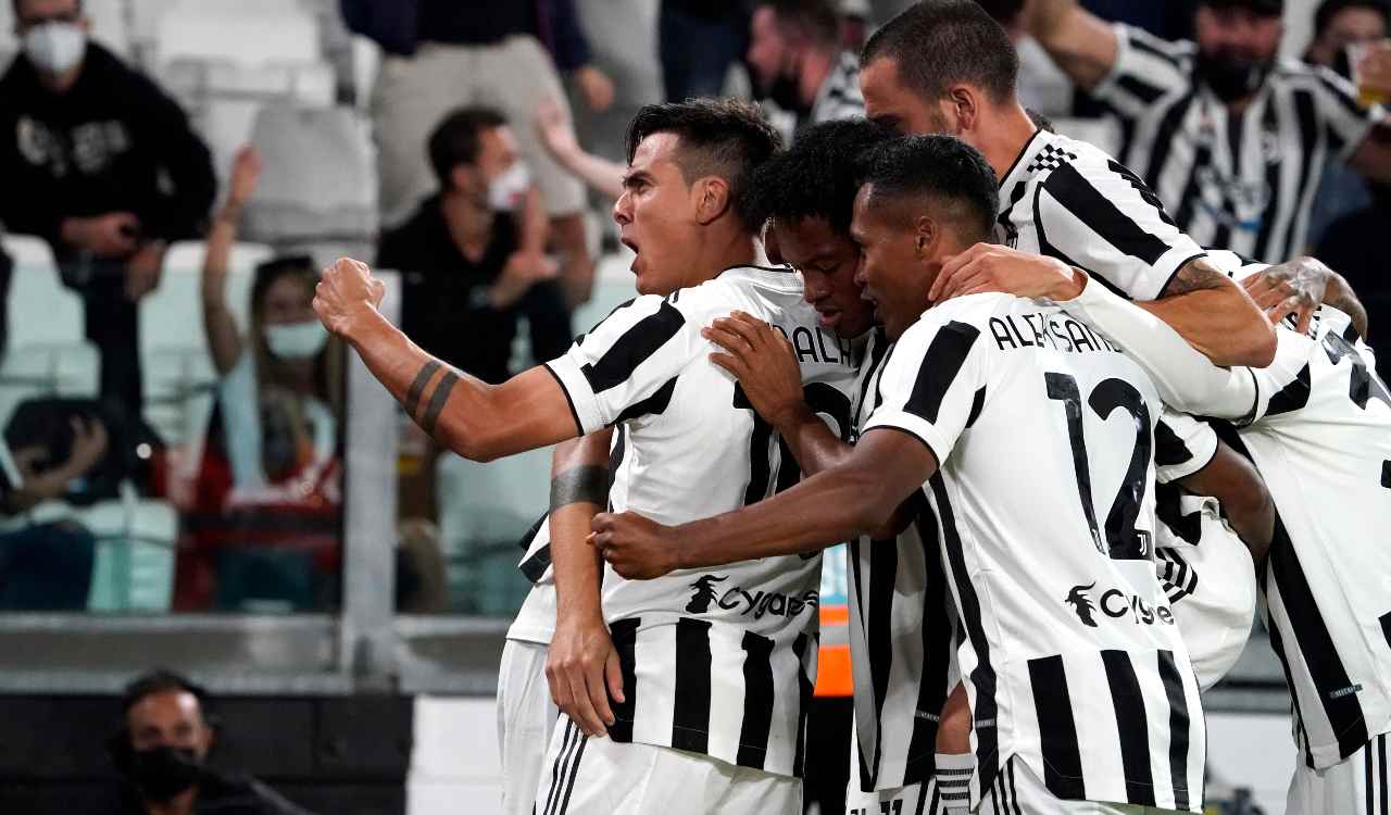 La Juventus esulta dopo un gol