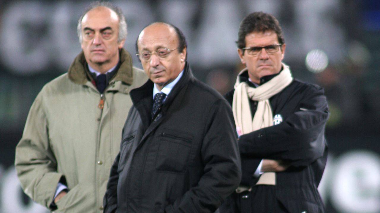Moggi con Giraudo e Capello ai tempi della sua permanenza alla Juventus