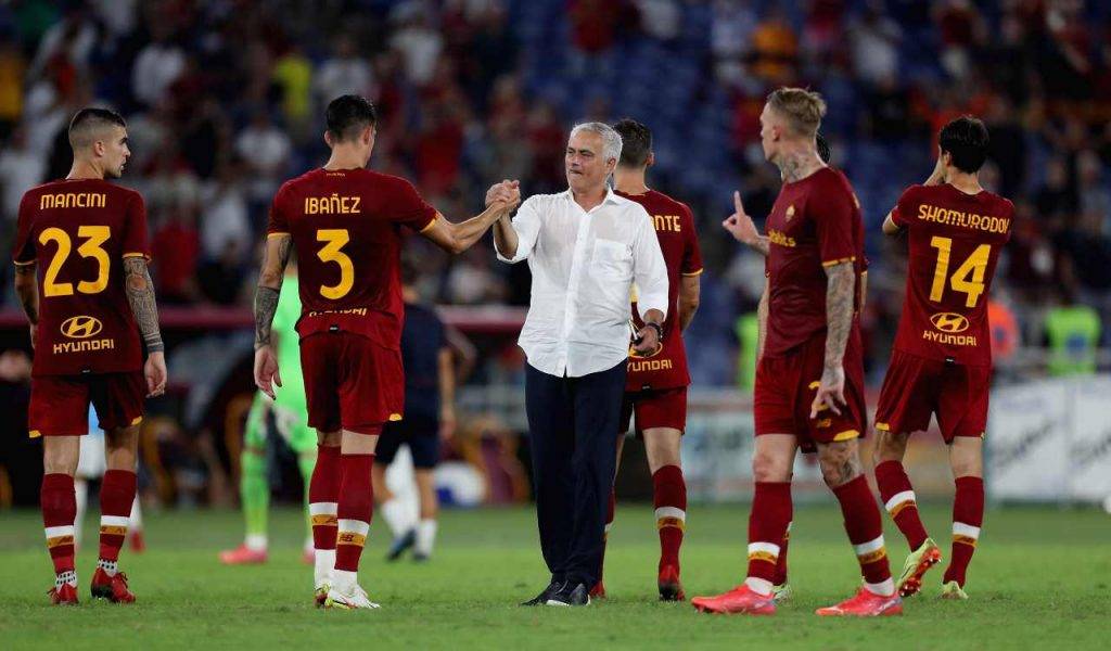 Mourinho con la squadra