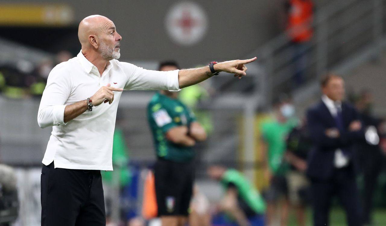 Pioli che allena
