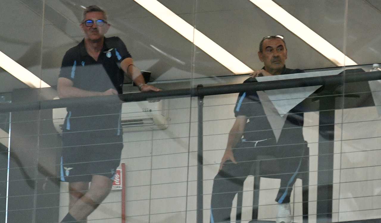 Maurizio Sarri in tribuna