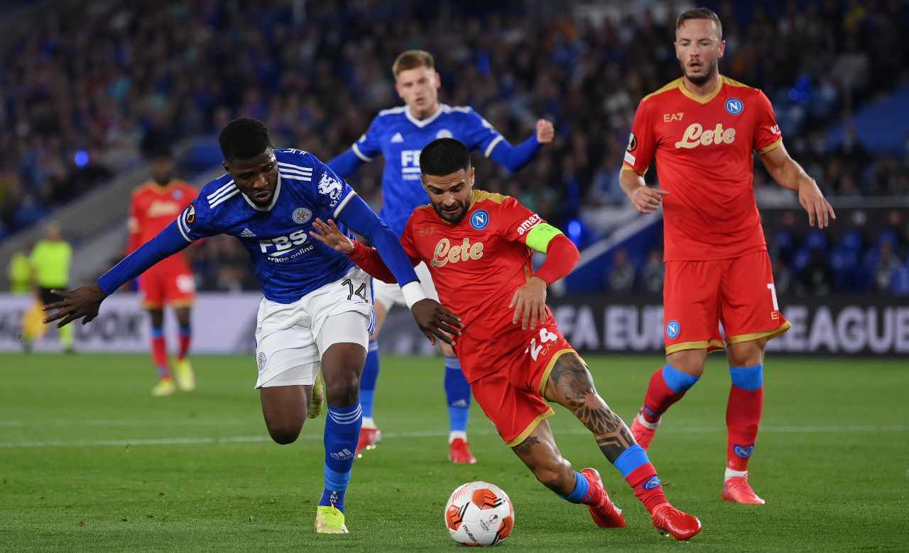 Leicester-Napoli, Insigne difende il pallone