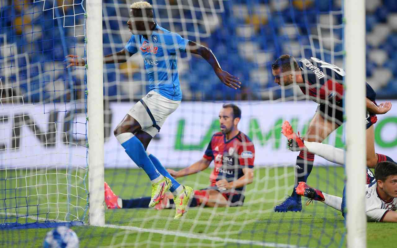 Napoli-Cagliari, il gol di Osimhen
