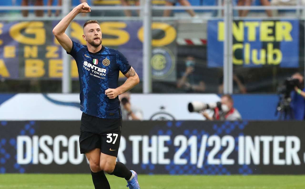 Inter, Skriniar esulta