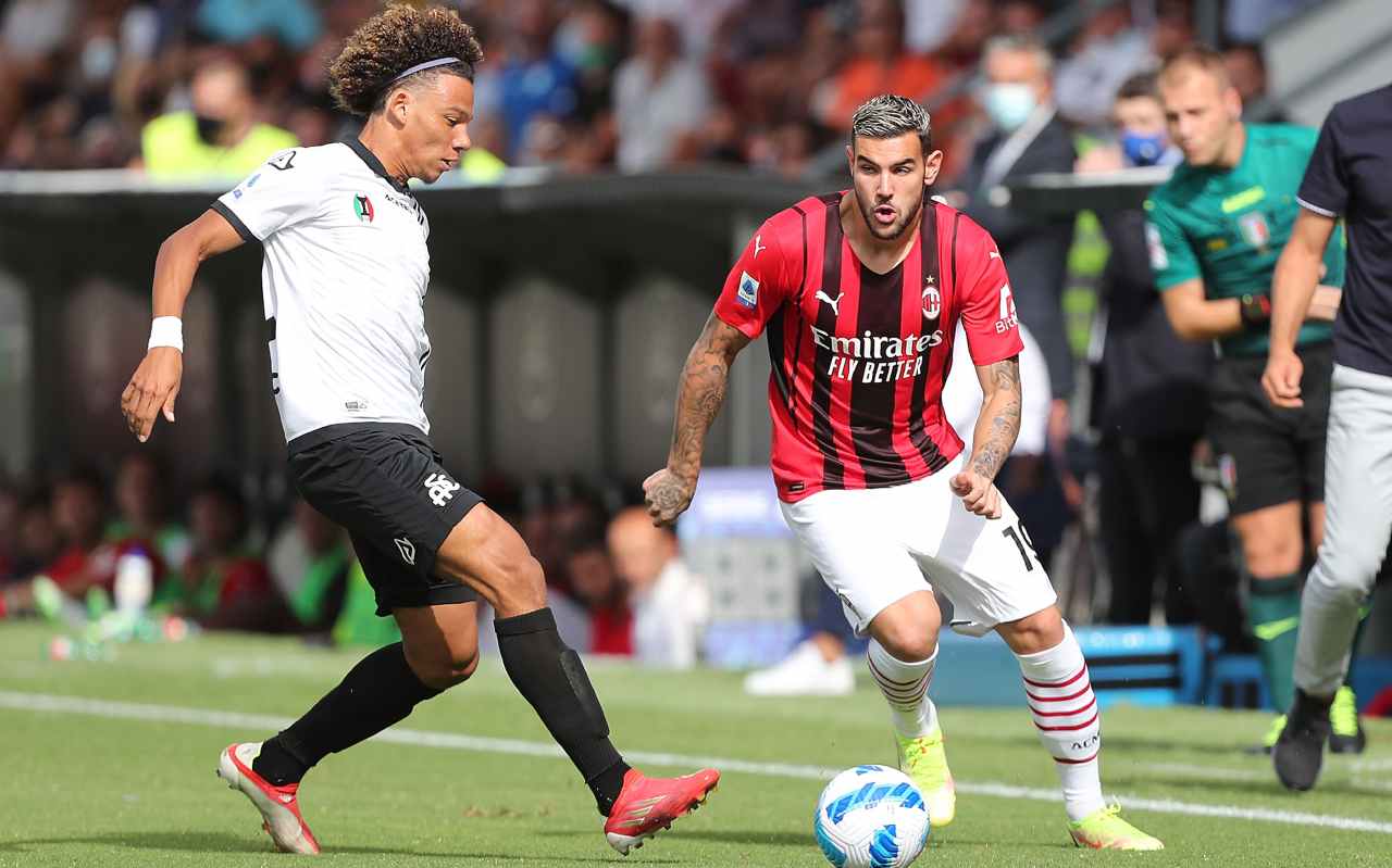 Spezia-Milan, Theo Hernandez palla al piede