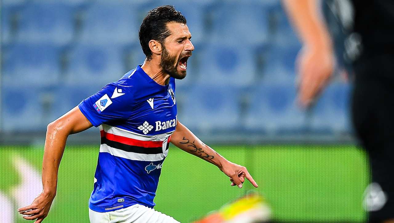 Candreva esulta dopo il gol