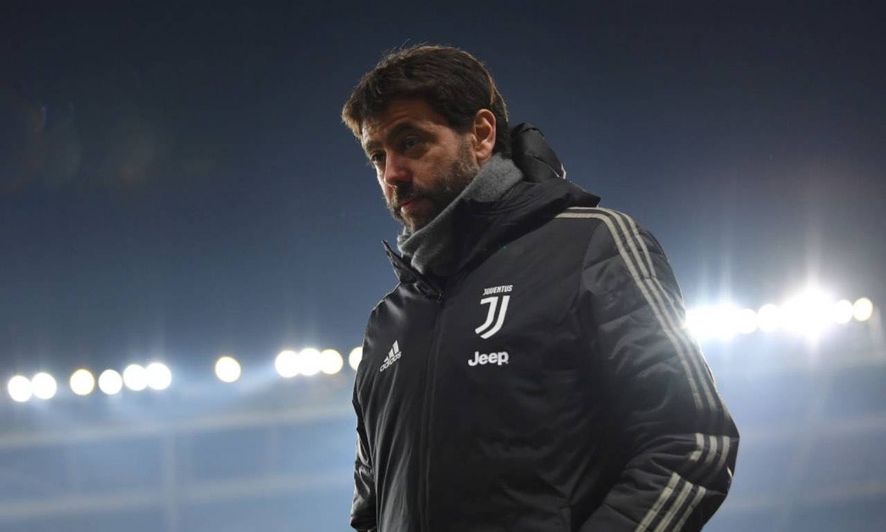 Andrea Agnelli in campo con la Juventus