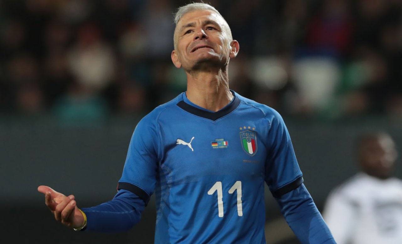 Ravanelli in campo con l'Italia in un'amichevole