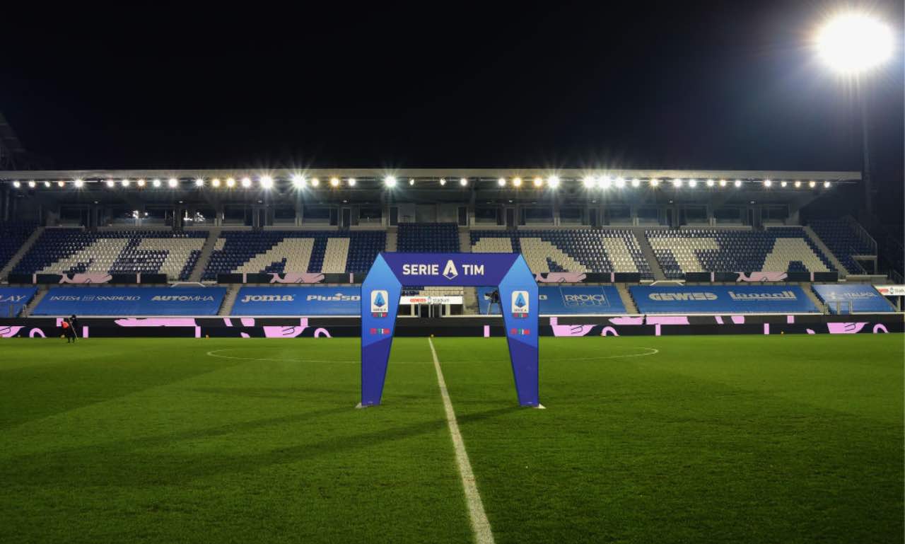 Lo stadio dell'Atalanta pronto per il match di Serie A