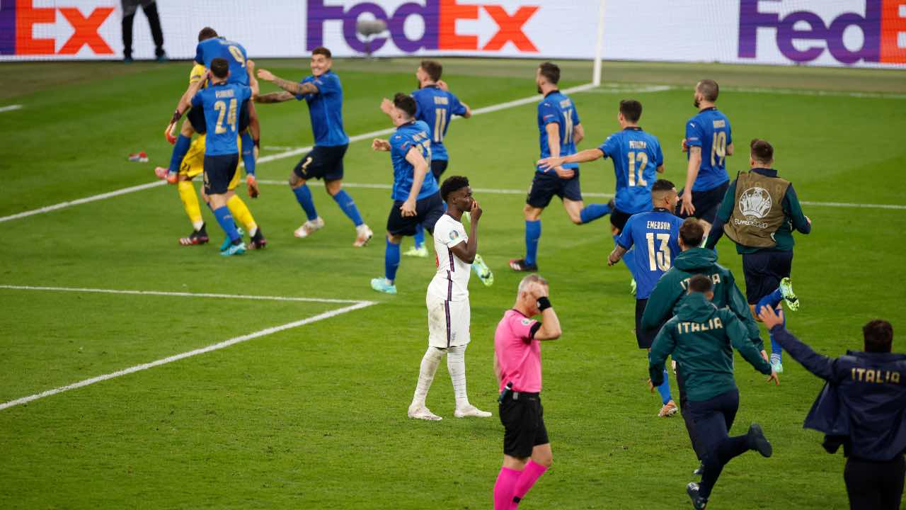 L'Italia festeggia contro l'Inghilterra