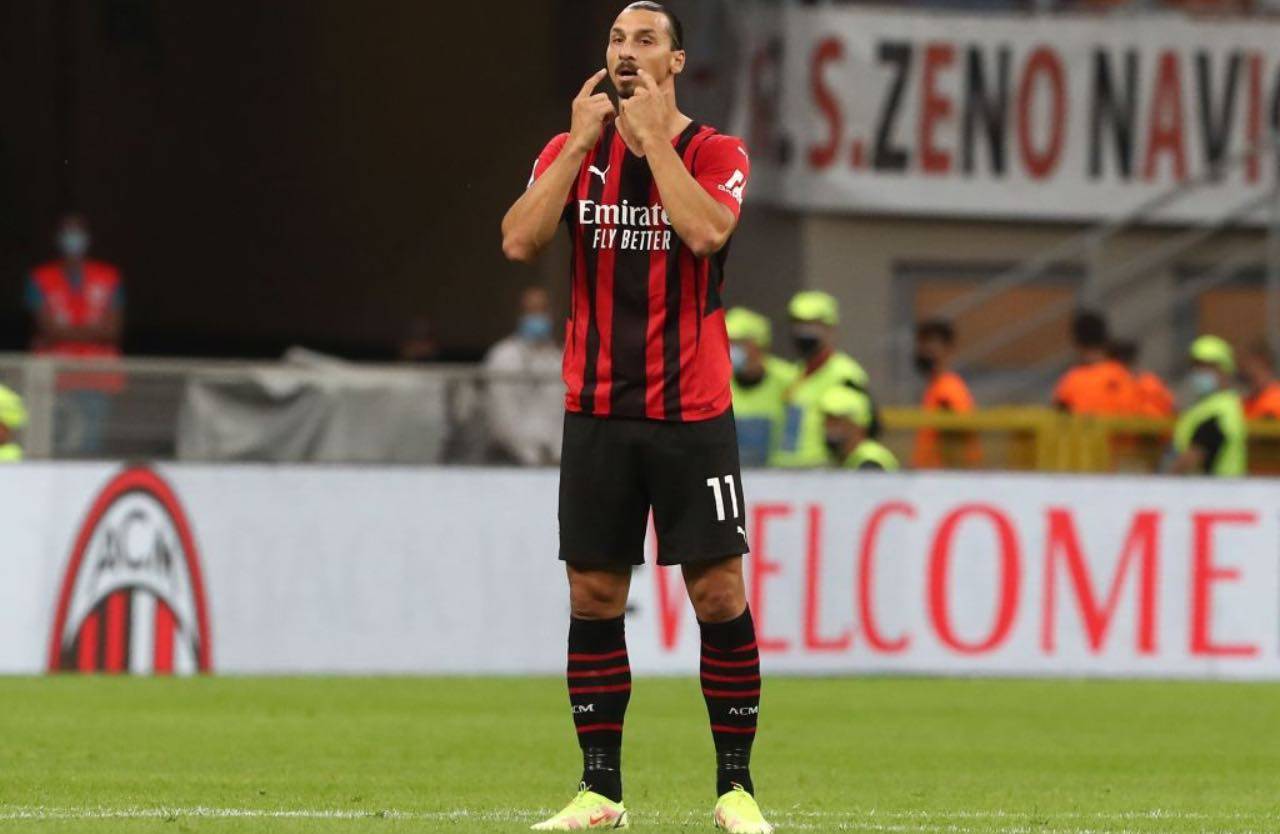 Ibrahimovic durante Milan-Lazio 