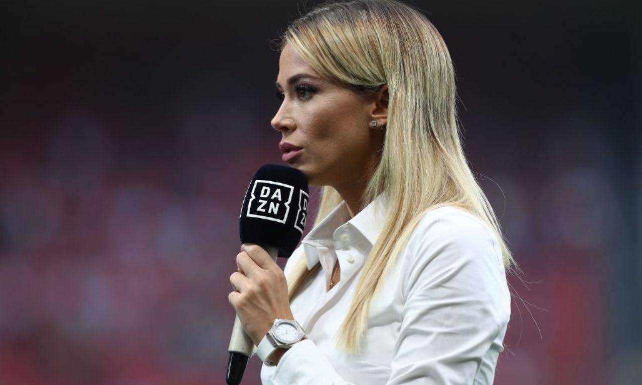 Diletta Leotta durante Inter-Atalanta