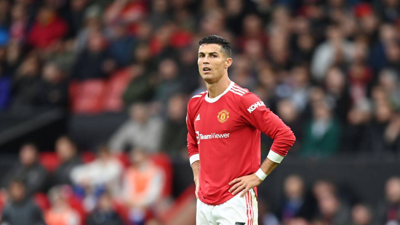Cristiano Ronaldo con la maglia del Manchester United