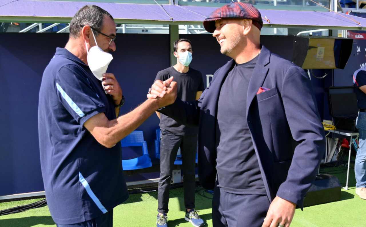 Sarri e Mihajlovic si salutano