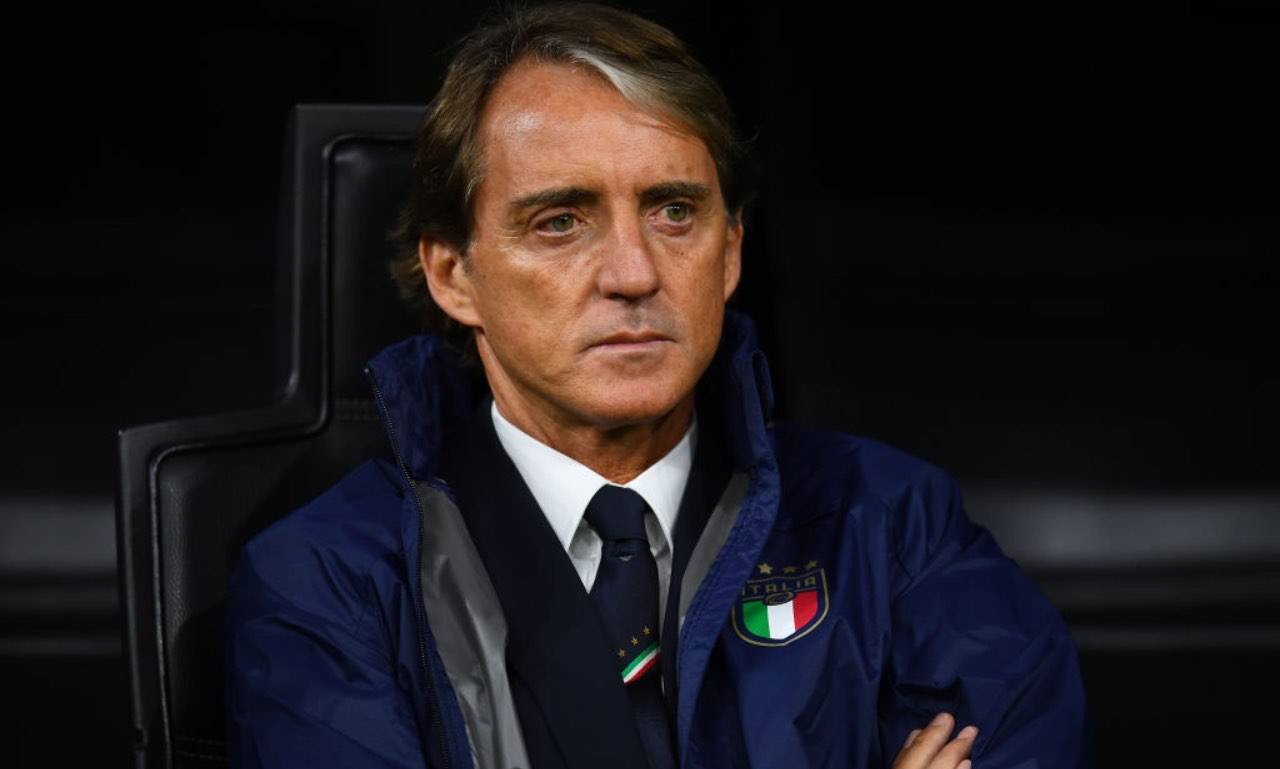 Mancini sulla panchina dell'Italia