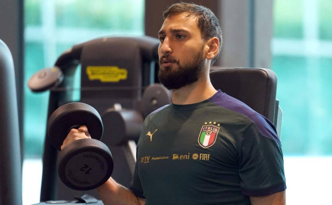 Donnarumma si allena