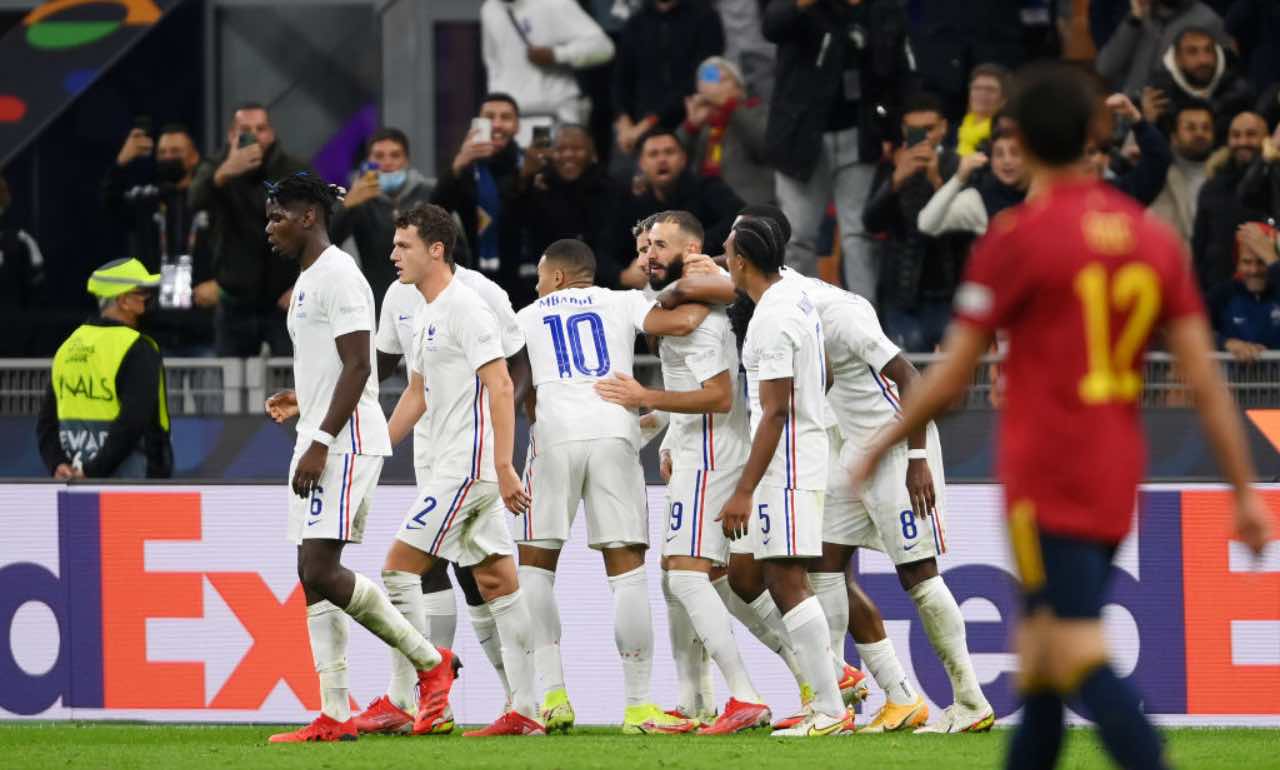 Nations League, Spagna-Francia: il gol di Benzema
