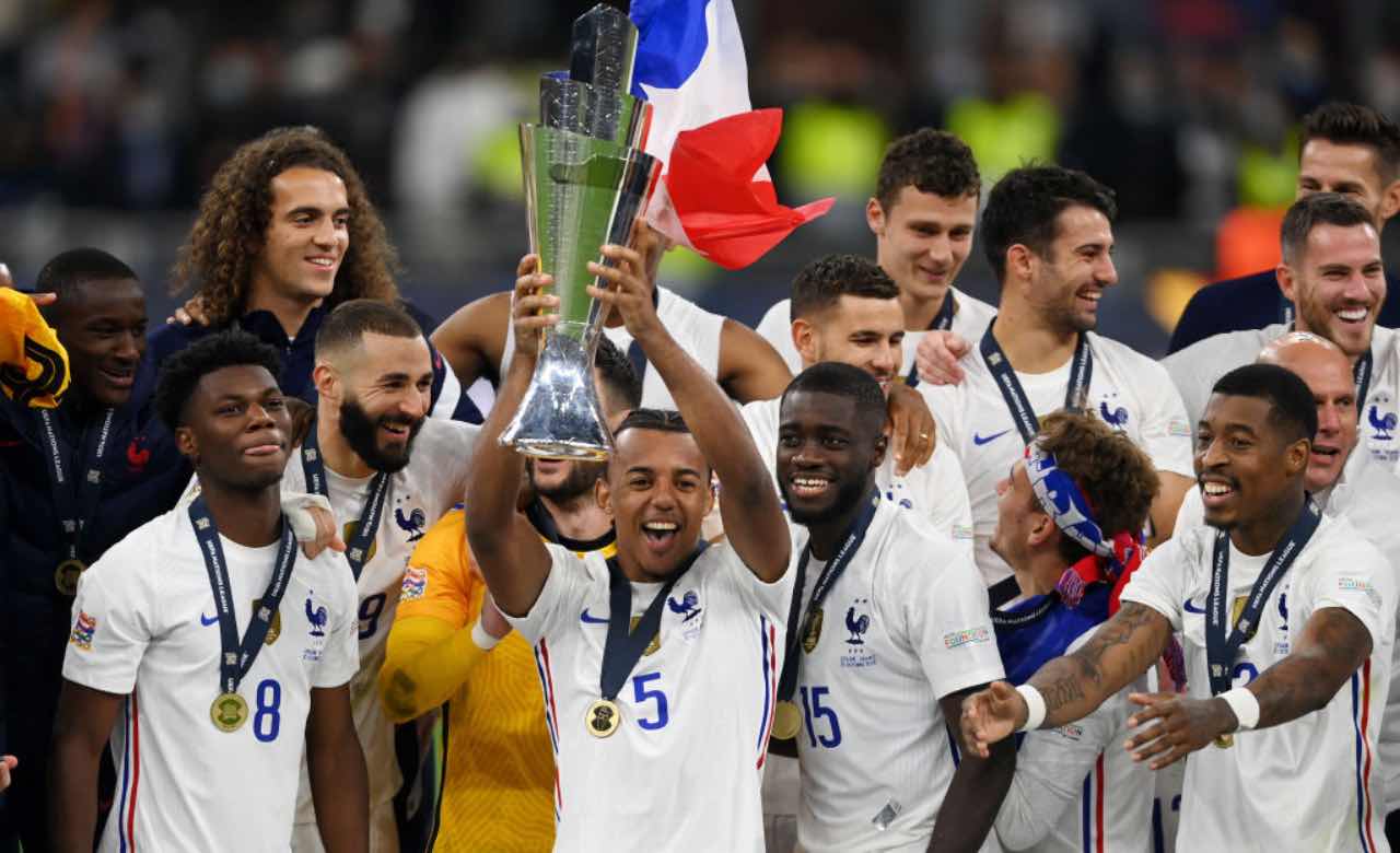 La Francia festeggia la vittoria della Nations League 