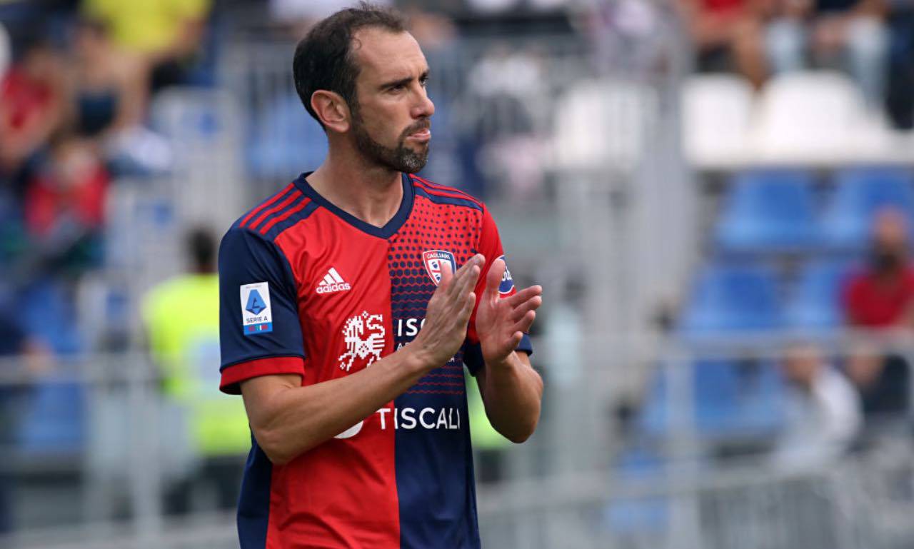 Diego Godin in Cagliari-Sampdoria 