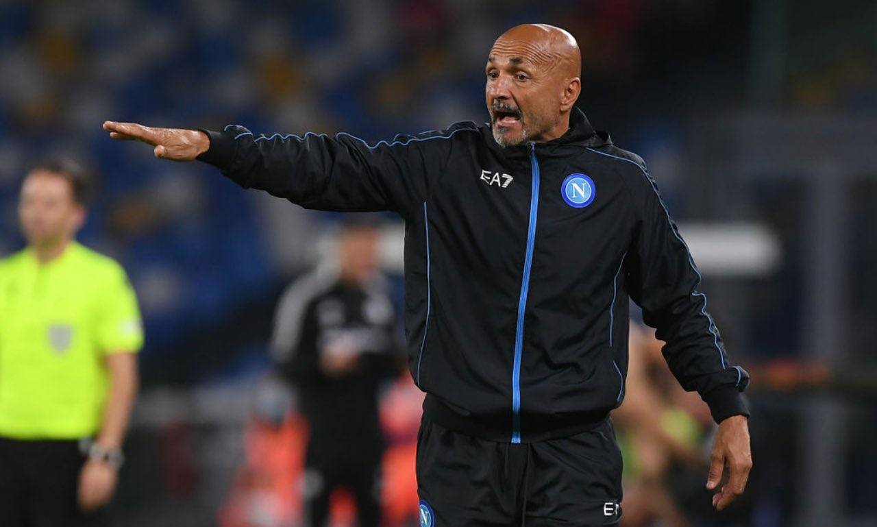 Spalletti in panchina col Napoli