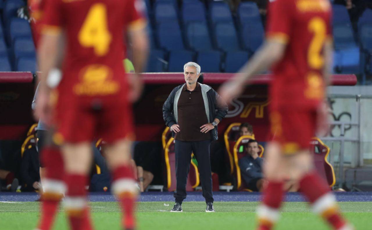 Mourinho durante Roma-Napoli