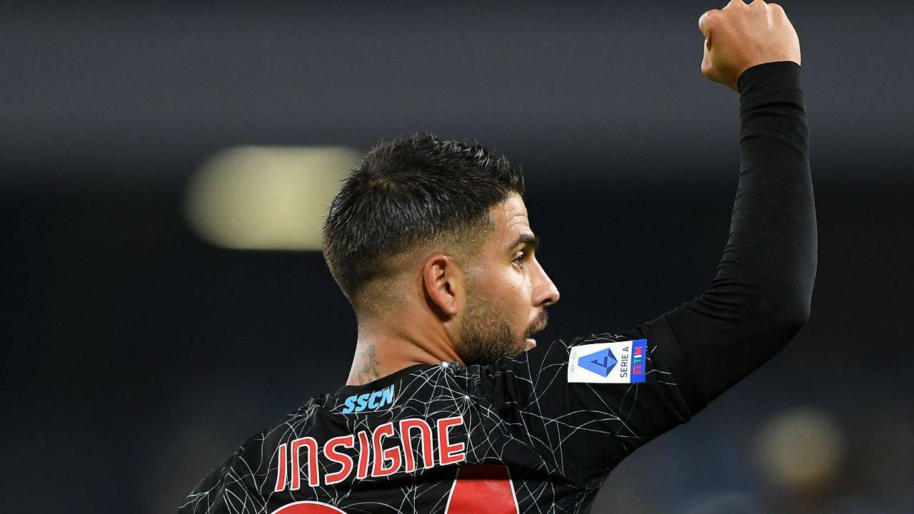 Insigne festeggia il gol