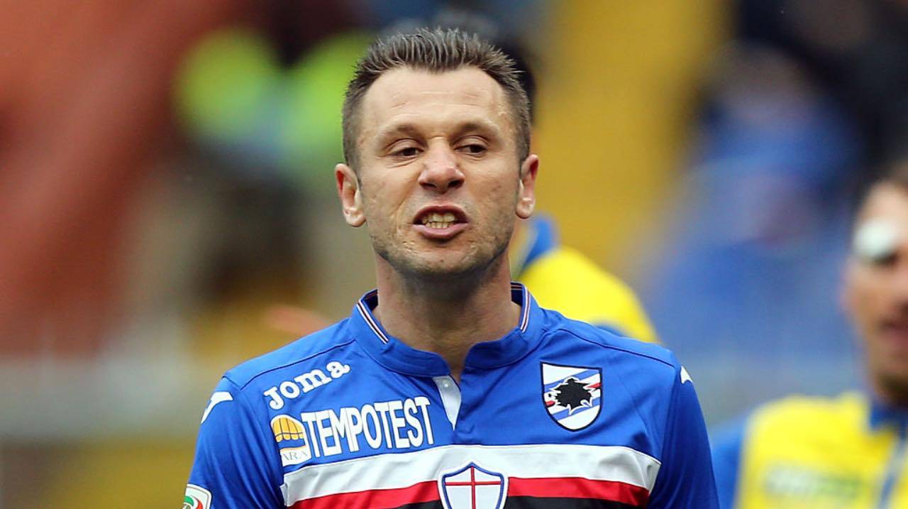 Cassano con la maglia della Sampdoria