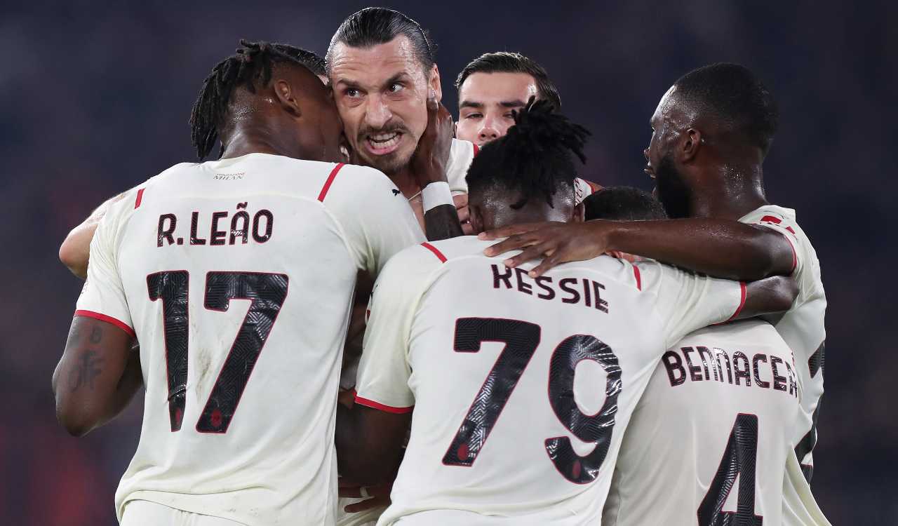 Ibra esulta con il Milan
