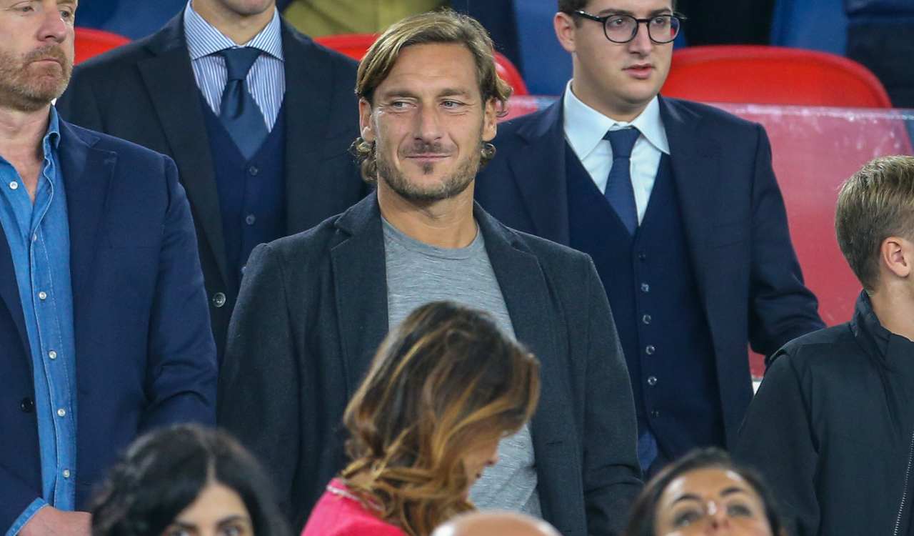 Totti in tribuna