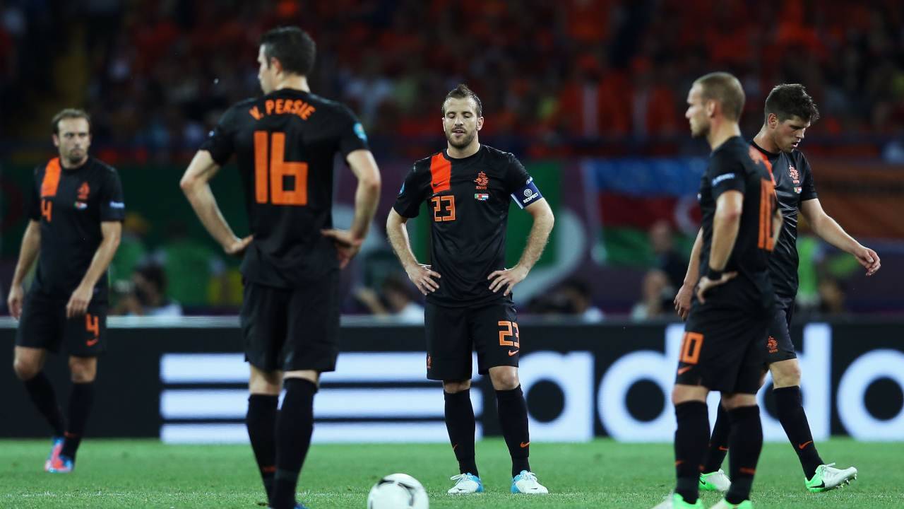 Van der Vaart in nazionale con Snejder, Van Persie e Huntelaar