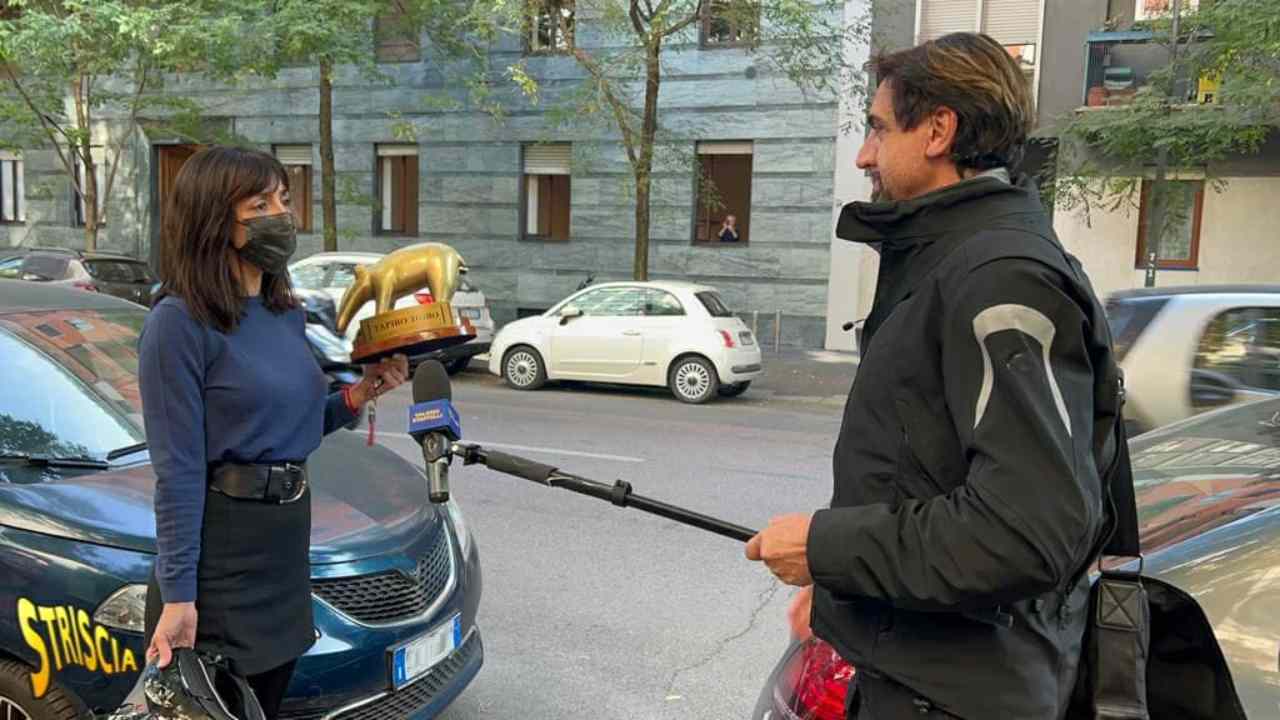 Ambra Angiolini e Valerio Staffelli in onda
