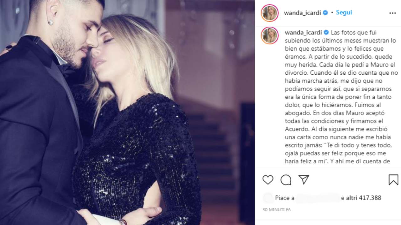 Il post di Wanda Nara