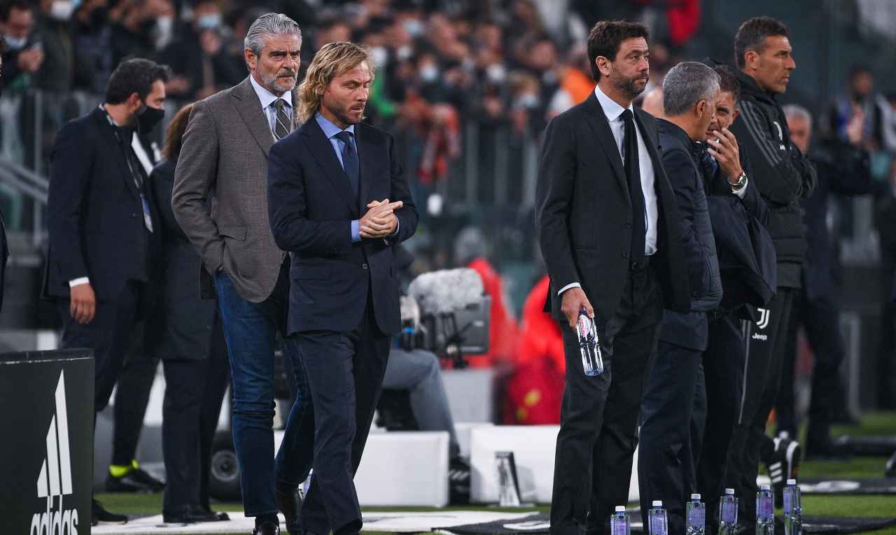 Nedved, Agnelli ed Arrivabene all'Allianz