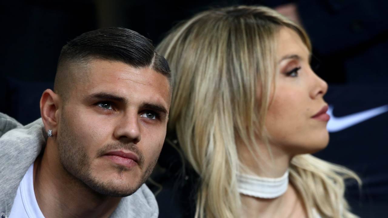 Wanda Nara e Mauro Icardi in tribuna