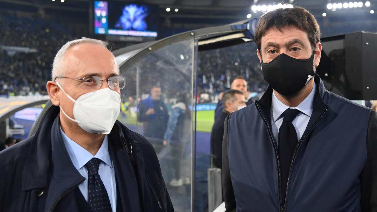Agnelli e Lotito prima di Lazio-Juventus