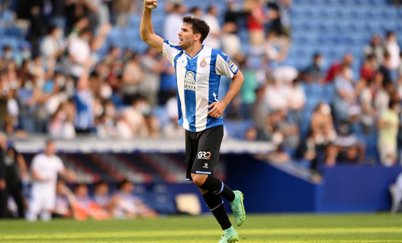 Cabrera dell'Espanyol esulta