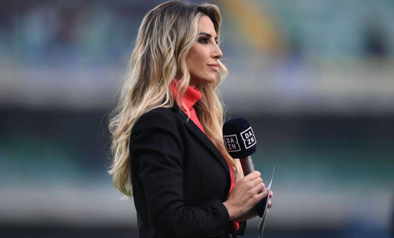 Giorgia Rossi di DAZN in campo