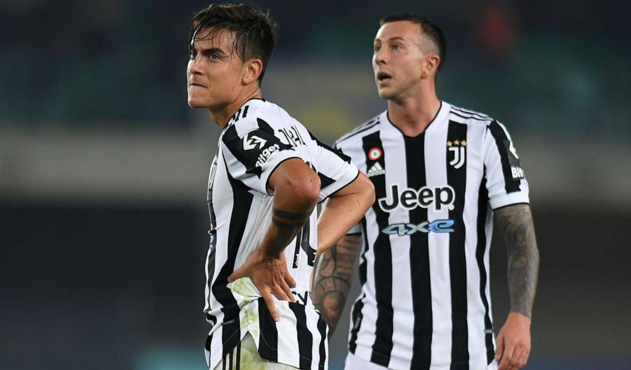 Dybala e Bernardeschi pensierosi