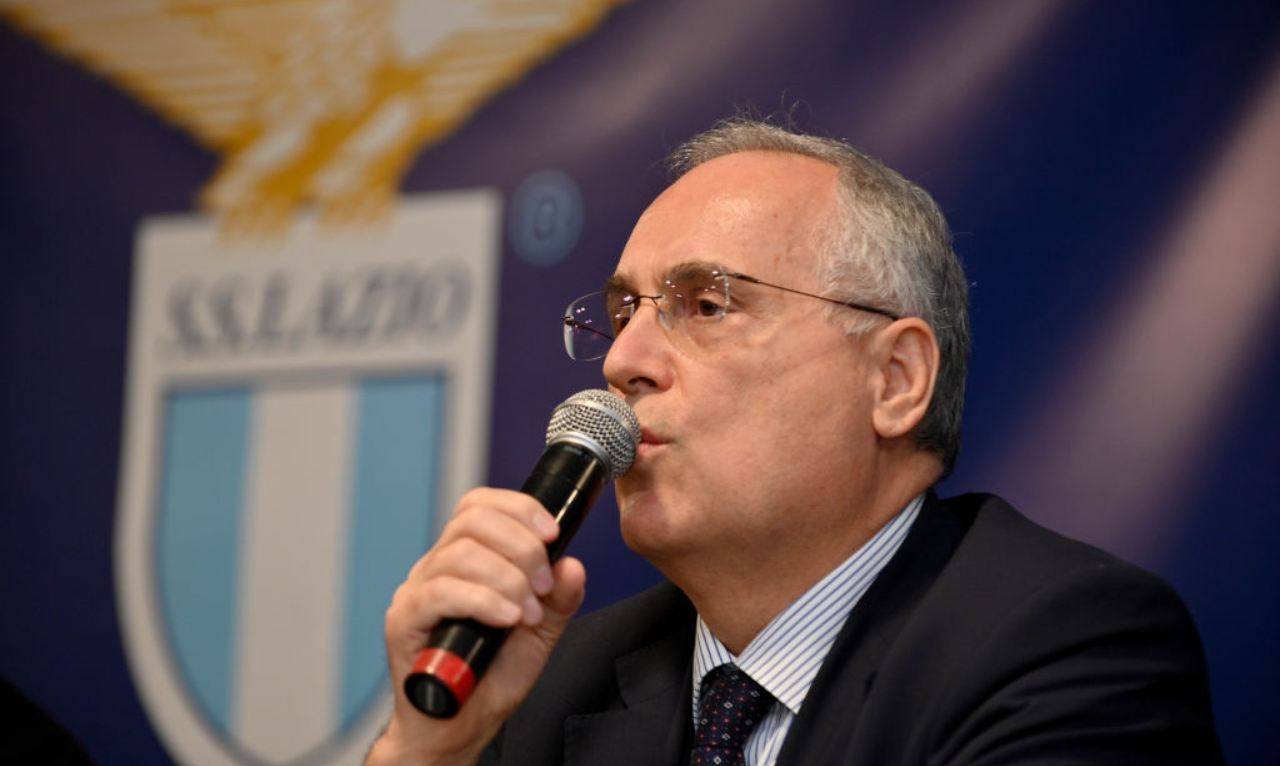 Lotito in conferenza stampa