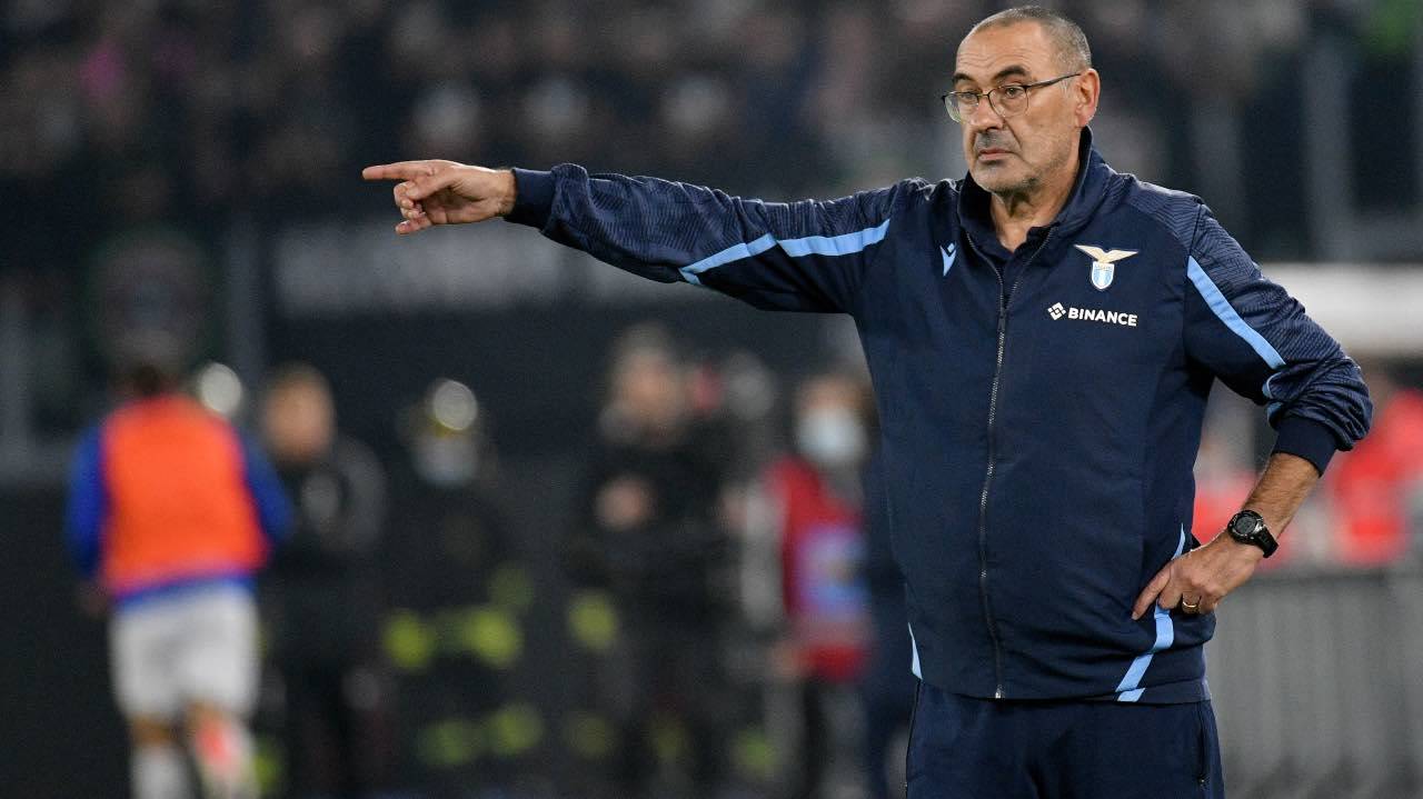 Sarri della Lazio in panchina