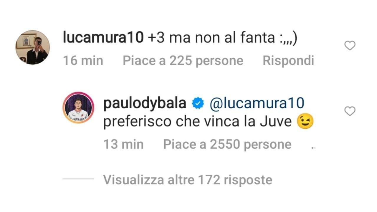 Dybala risponde al fantallenatore