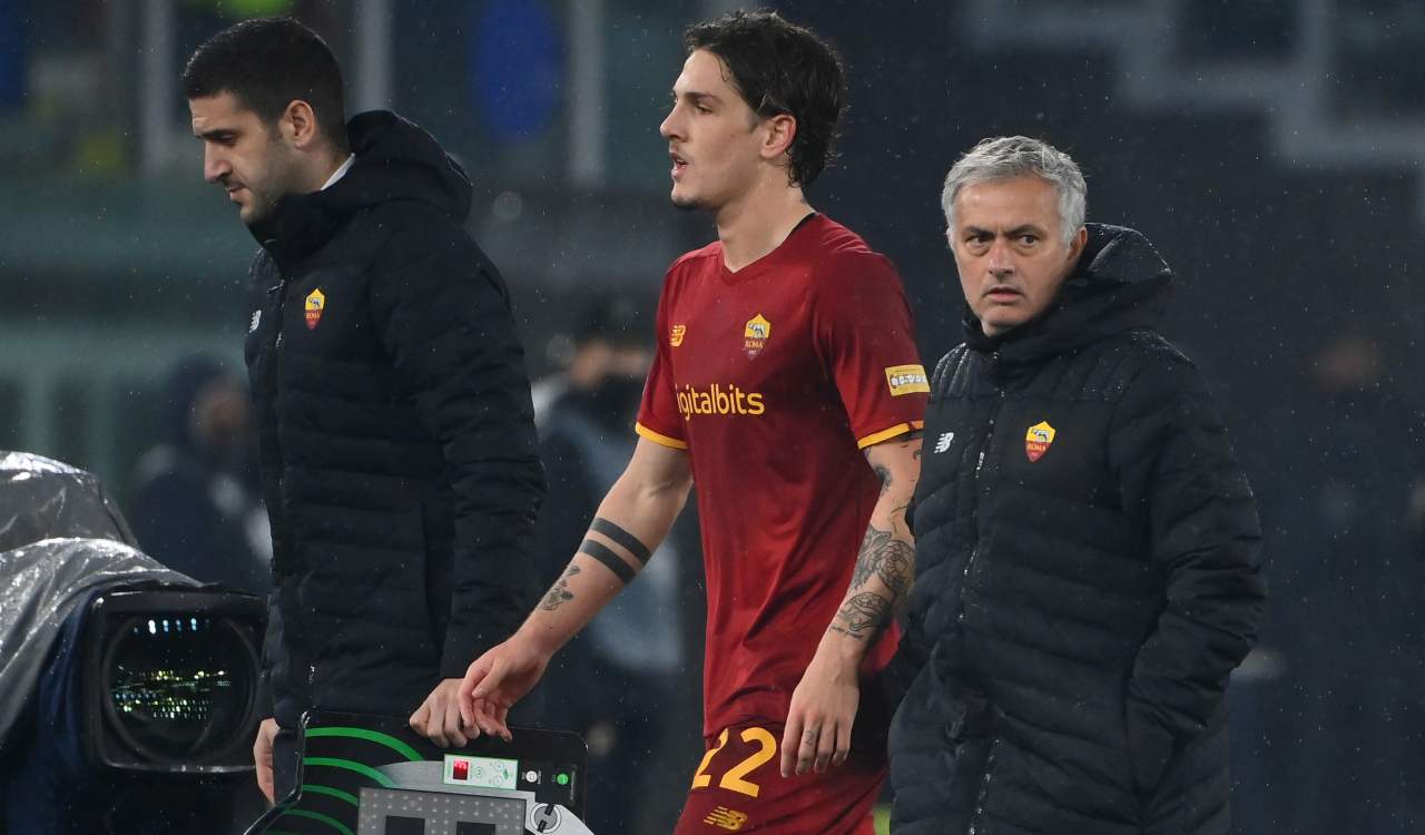 Zaniolo esce con Mourinho