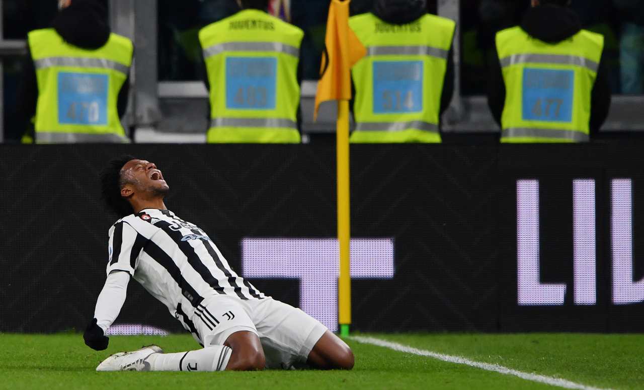 Juventus-Fiorentina, Cuadrado esulta