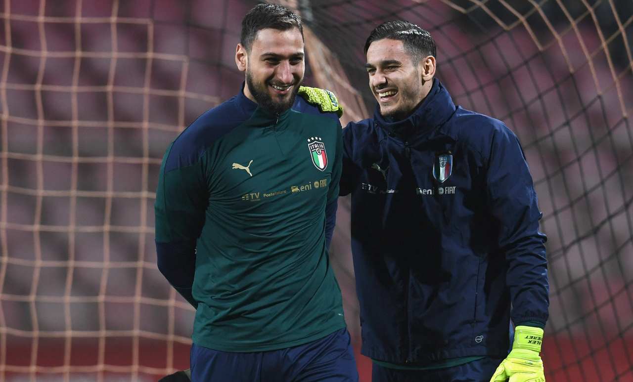 Donnarumma e Meret con la maglia della Nazionale