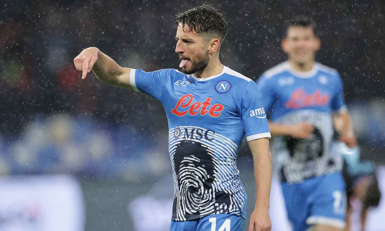 Napoli-Lazio, il gesto di Mertens