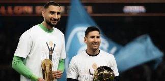Donnarumma e Messi con i loro premi