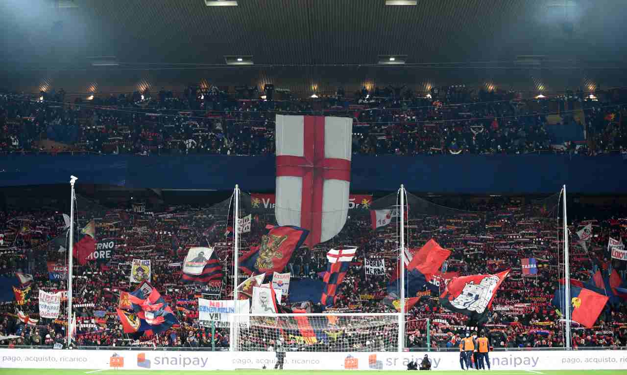 Tifosi del Genoa prima del Derby